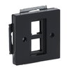 Zentralscheibe Modular-Jack-Einsatz, Keystone 2-fach anthrazit - Plattform 63  