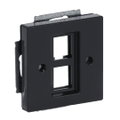 Zentralscheibe Modular-Jack-Einsatz, Keystone 2-fach anthrazit - Plattform 63