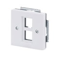 Zentralscheibe Modular-Jack-Einsatz, Keystone 2-fach studioweiß - Plattform 63