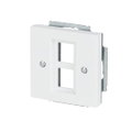 Zentralscheibe Modular-Jack-Einsatz, Keystone 2-fach studioweiß matt -