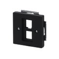 Zentralscheibe Modular-Jack-Einsatz, Keystone 2-fach schwarz matt - Plattform 63