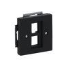 Zentralscheibe Modular-Jack-Einsatz, Keystone 2-fach schwarz matt - Plattform 63