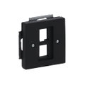 Zentralscheibe Modular-Jack-Einsatz, Keystone 2-fach schwarz matt - Plattform 63