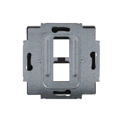 Zentralscheibe Modular-Jack-Einsatz, Keystone 2-fach schwarz matt - Plattform 63
