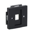 Zentralscheibe Modular-Jack-Einsatz, Keystone 1-fach anthrazit - Plattform 63