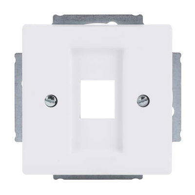 Zentralscheibe Modular-Jack-Einsatz, Keystone 1-fach studioweiß matt -