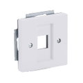 Zentralscheibe Modular-Jack-Einsatz, Keystone 1-fach studioweiß matt -