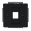 Zentralscheibe Modular-Jack-Einsatz, Keystone 1-fach schwarz matt - Plattform 63