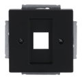Zentralscheibe Modular-Jack-Einsatz, Keystone 1-fach schwarz matt - Plattform 63