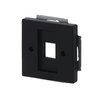Zentralscheibe Modular-Jack-Einsatz, Keystone 1-fach schwarz matt - Plattform 63