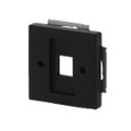 Zentralscheibe Modular-Jack-Einsatz, Keystone 1-fach schwarz matt - Plattform 63