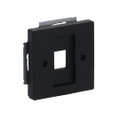 Zentralscheibe Modular-Jack-Einsatz, Keystone 1-fach schwarz matt - Plattform 63