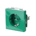 SCHUKO® Steckdosen-Einsatz mit Aufdruck SV grün - Plattform 63 mit Aufdruck
