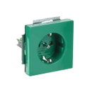 SCHUKO® Steckdosen-Einsatz mit Aufdruck SV grün - Plattform 63 mit Aufdruck