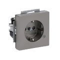SCHUKO® Steckdosen-Einsatz Safety+ mit LED Kontrolllicht /grün edelstahl - pur