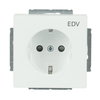 SCHUKO® Steckdosen-Einsatz mit Aufdruck EDV Safety+ studioweiß matt - Plattform