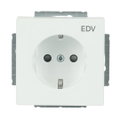 SCHUKO® Steckdosen-Einsatz mit Aufdruck EDV Safety+ studioweiß matt -
