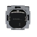 SCHUKO® Steckdosen-Einsatz Safety+ mit LED Kontrolllicht /grün schwarz matt -