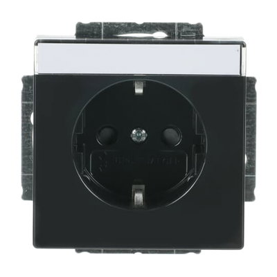 SCHUKO® Steckdosen-Einsatz Safety+ mit Beschriftungsfeld anthrazit -