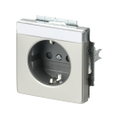 SCHUKO® Steckdosen-Einsatz Safety+ mit Beschriftungsfeld edelstahl - pur