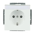 SCHUKO® Steckdosen-Einsatz Safety+ mit Beschriftungsfeld studioweiß matt -