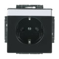 SCHUKO® Steckdosen-Einsatz Safety+ mit Beschriftungsfeld schwarz matt -