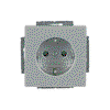 SCHUKO® Steckdosen-Einsatz Safety+ ohne Spreize alusilber - Plattform 63
