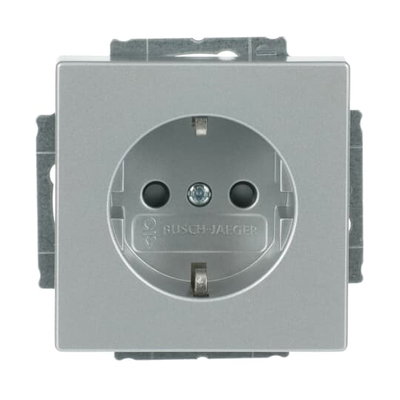 SCHUKO® Steckdosen-Einsatz Safety+ ohne Spreize alusilber - Plattform 63