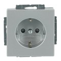 SCHUKO® Steckdosen-Einsatz Safety+ mit Schraubklemmen alusilber - Plattform 63