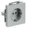 SCHUKO® Steckdosen-Einsatz Safety+ mit Schraubklemmen alusilber - Plattform 63