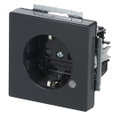 SCHUKO® Steckdosen-Einsatz Safety+ mit LED Kontrolllicht /grün anthrazit -
