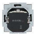 SCHUKO® Steckdosen-Einsatz Safety+ mit LED Kontrolllicht /grün anthrazit -