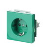 SCHUKO® Steckdosen-Einsatz mit Aufdruck SV Safety+ grün - Plattform 63