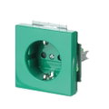 SCHUKO® Steckdosen-Einsatz mit Aufdruck SV Safety+ grün - Plattform 63