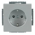 SCHUKO® Steckdosen-Einsatz Safety+ mit Schraubklemmen alusilber - Plattform 63
