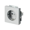 SCHUKO® Steckdosen-Einsatz Safety+ mit Schraubklemmen alusilber - Plattform 63