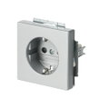 SCHUKO® Steckdosen-Einsatz Safety+ mit Schraubklemmen alusilber - Plattform 63