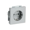 SCHUKO® Steckdosen-Einsatz Safety+ mit Schraubklemmen alusilber - Plattform 63