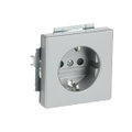 SCHUKO® Steckdosen-Einsatz Safety+ mit Schraubklemmen alusilber - Plattform 63