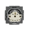 SCHUKO® Steckdosen-Einsatz Safety+ mit Schraubklemmen edelstahl - pur edelstahl