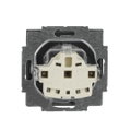 SCHUKO® Steckdosen-Einsatz Safety+ mit Schraubklemmen edelstahl - pur edelstahl