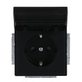 SCHUKO® Steckdosen-Einsatz Safety+ mit Klappdeckel mit Beschriftungsfeld