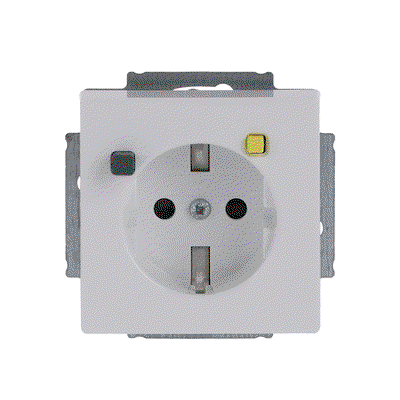 FI-SCHUKOMAT SCHUKO® Steckdosen-Einsatz Safety+ studioweiß - Plattform 63