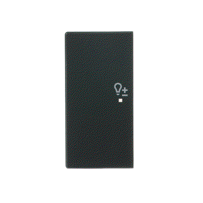 Wippe 2-fach links, mit Symbol "Dimmer"   