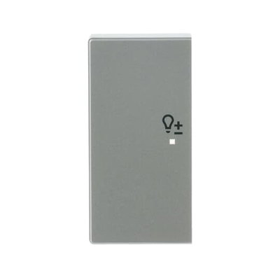 Wippe 2-fach links, mit Symbol "Dimmer"   