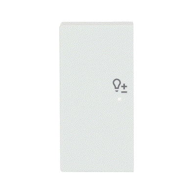 Wippe 2-fach links, mit Symbol "Dimmer"   