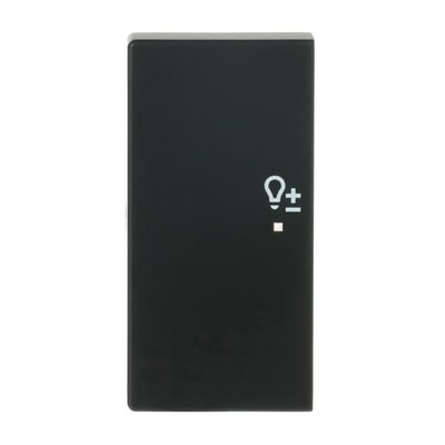 Wippe 2-fach links, mit Symbol "Dimmer"   