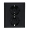 SCHUKO® Doppelsteckdose Komplettabdeckung Safety+ anthrazit - Plattform 63