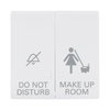 Wippe mit Aufdruck DO NOT DISTURB/MAKE UP ROOM mit kleiner transparenter