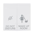Wippe mit Aufdruck DO NOT DISTURB/MAKE UP ROOM mit kleiner transparenter